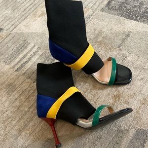 Multi-Color Ankle Heels